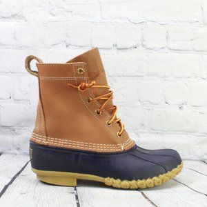 LL BEAN Leather Lace-up Duck Bean Boots Size 7